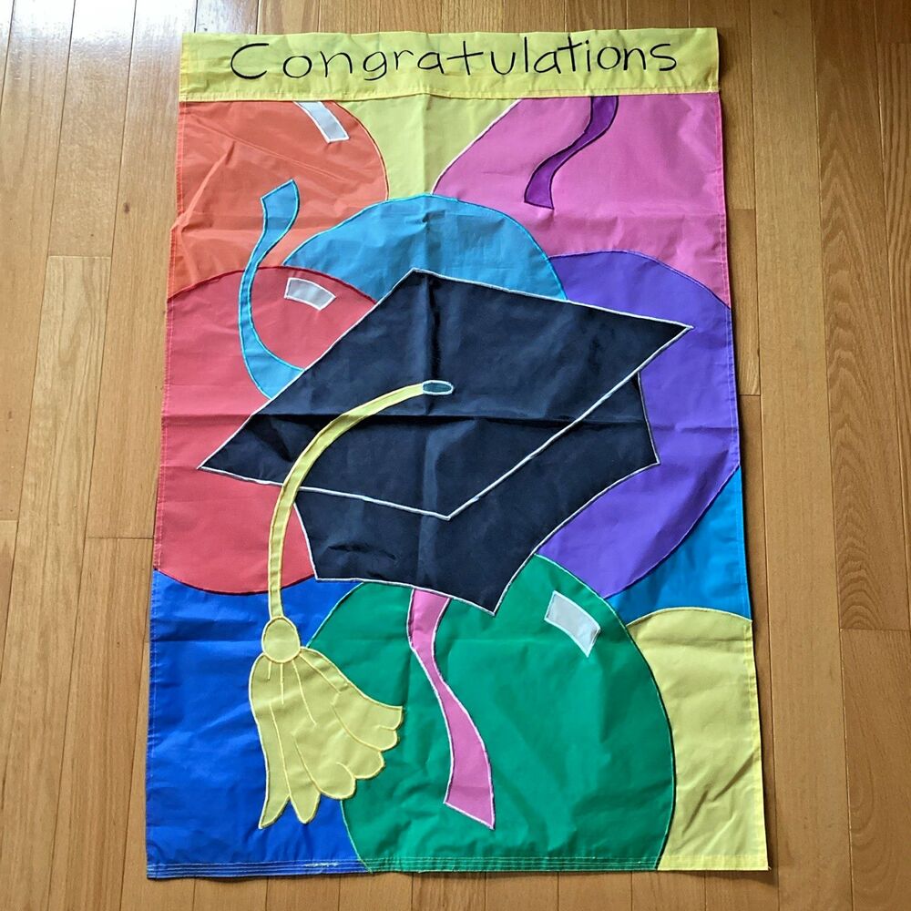 Graduation Congratulations House Flag Nylon